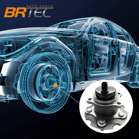 2-Piece Rear Wheel Bearing And Hub Assembly With ABS, 5-Lug, Swap-In Ready For Toyota RAV4 2006-2018, installed view