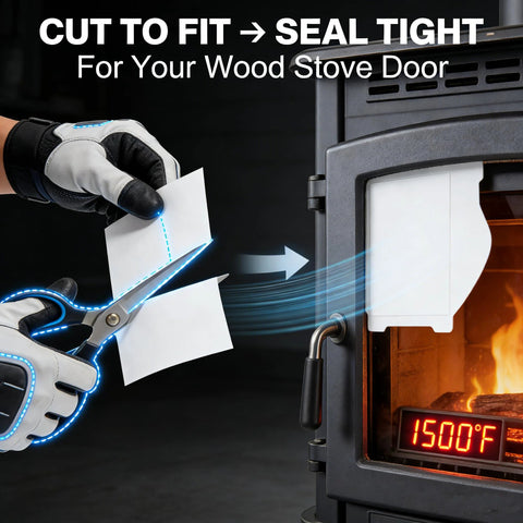High-temperature gasket paper sheet, white insulation sheet, 7x10 in, 1/8 in thick, 2-pack for wood stove doors.