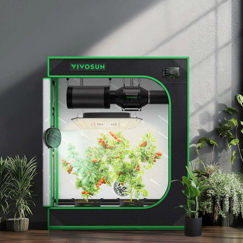 S3018 30x18x36 Grow Tent With High Reflective Mylar Observation Window Floor Tray Ventilation Ready Enclosure for Hydroponics