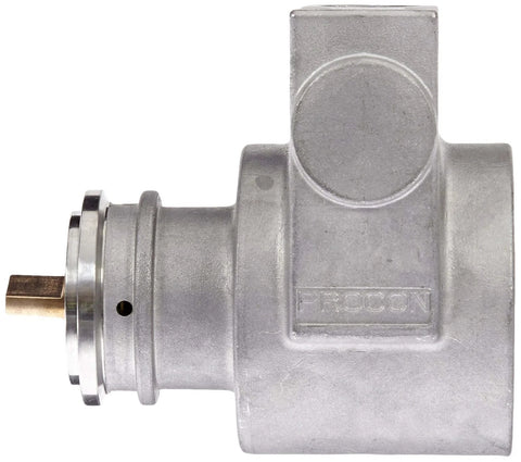 Side view of Procon 115B330F31XX Stainless Steel Rotary Vane Pump, 1/2" NPTF, 346 GPH with clamp-on mounting
