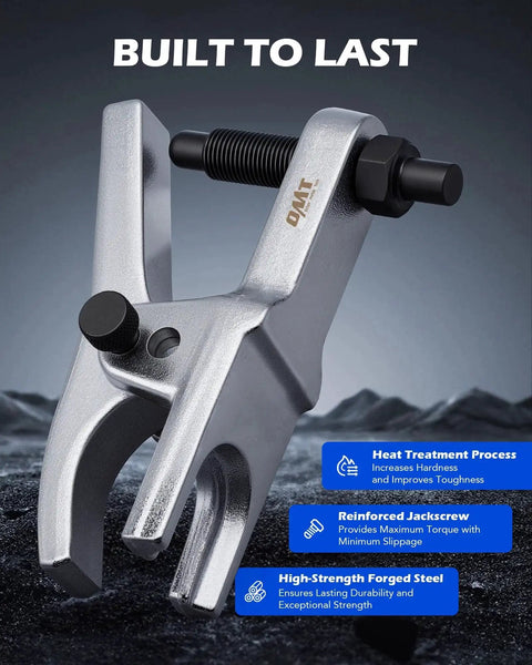 Ball Joint Separator And Pitman Arm Puller Set For Front End Service 3 Piece, close-up view, forged steel construction.