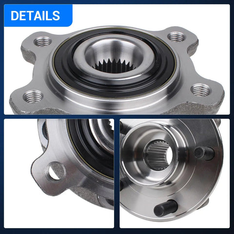 Close-up of Rear Wheel Bearing And Hub Assembly For AWD Ford Escape 2013 Through 2018 And Lincoln MKC 2015 Through 2019 Two Pack With ABS 5 Lug
