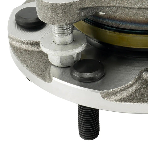 Close-up of front wheel bearing and hub assembly pair for 2005-2021 Toyota Tacoma 4WD, 2003-2021 4Runner, built to fit 515201.