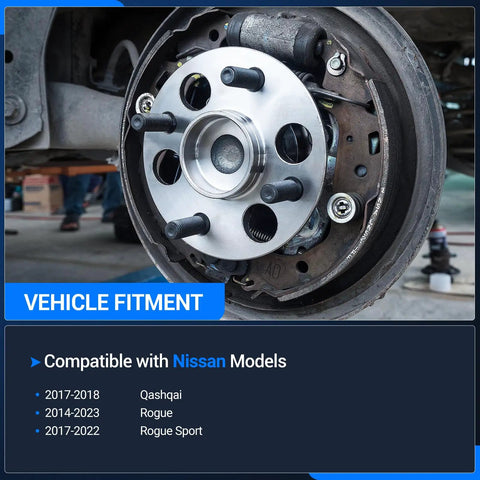 Front Wheel Bearing And Hub Assembly Kit For Rogue 2014-2023 And Rogue Sport 2017-2022 And Qashqai 2017-2018 5 Lug With ABS installed