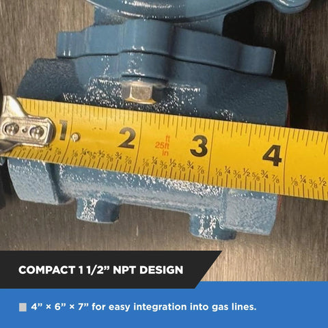 Amazon NMT NGR02-50 natural gas regulator, blue metal body, 1/2 in NPT, spring-loaded, internal relief valve