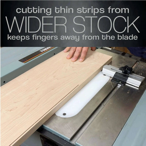 Thin Rip Jig For Table Saws And Router Tables For Repetitive Narrow Strip Cuts In 3/4 By 3/8 Inch Miter Slots, Also Works With Band Saws