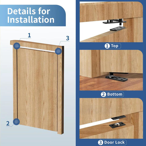 Beefy Heavy Duty Hidden Door Hinge With 570 Lbs Load Capacity Thick Solid Alloy Steel 360 Degree Rotation Pivot installation guide