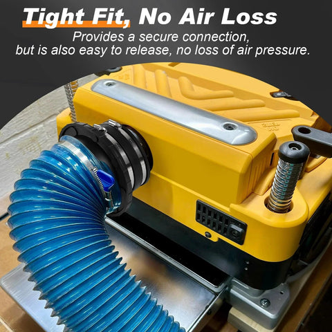 Magnetic Dust Collector System For 4 Inch Shop Vacuums One To Multi Port Starter Kit connected to woodworking machine