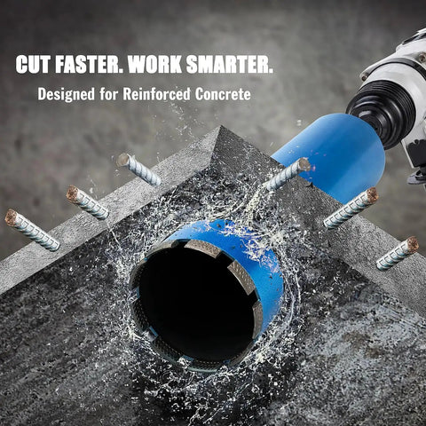 Heavy Duty 3 Inch Wet Diamond Core Drill Bits For Concrete With Rebar Brick Block And Masonry HBKEEN 15 Inch Drilling Depth
