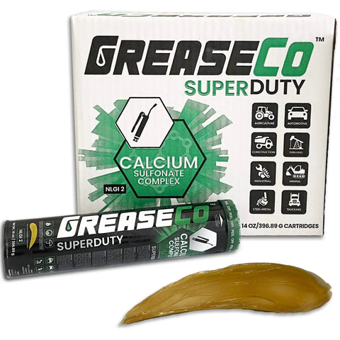 Beefed Up Heavy Duty Wheel Bearing Grease 10 Pack Cartridges Calcium Sulfonate NLGI 2 EP For Grease Gun High Temp Automotive