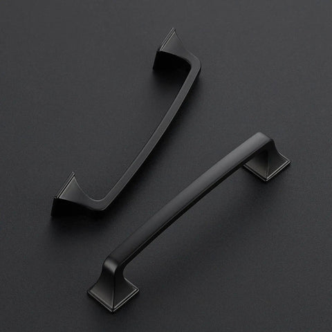 30 Pack 5 Inch Center Black Matte Cabinet Pulls Arch Style Drawer Handles for Kitchen Cabinets and Dressers, zinc alloy