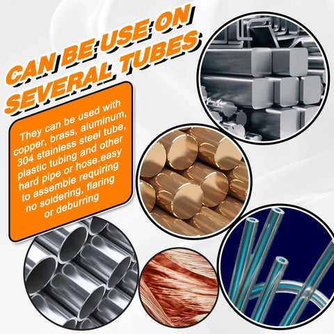 Brass Compression Fittings Kit, 280 Pieces, Six Sizes For Air Water Fuel Oil Inert Gases, Various Tubing Compatibility