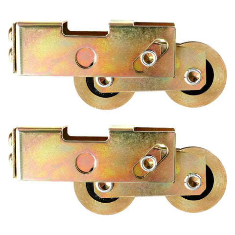 Sliding Patio Door Tandem Roller Assembly Replacement Rollers 1-1/4 Inch Steel Ball Bearing Wheels, 2 pack front view