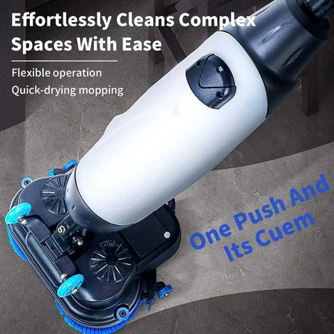 Workhorse 17 Inch Floor Polisher And Carpet Cleaner with white finish and dual brush heads for commercial use.