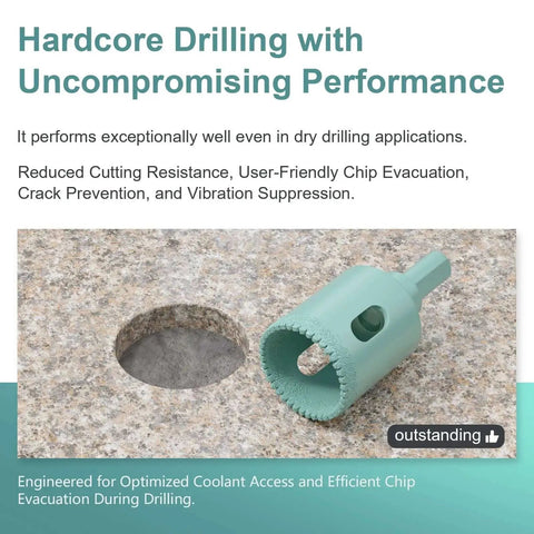 Pro Grade 13Pcs Diamond Hole Saw Kit With Serrated Brazed Core Bits For Hollow Drilling In Ceramic Tile Glass Marble Granite