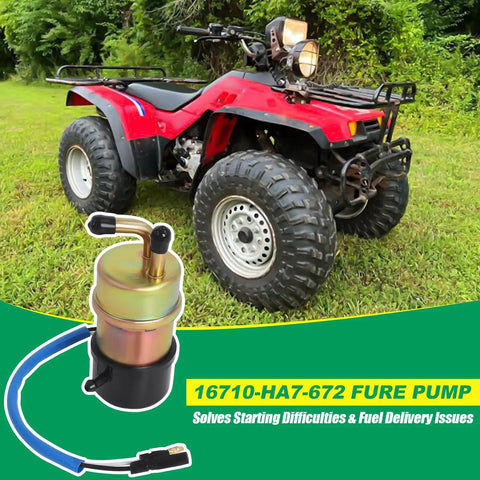 12V Fuel Pump With Am116304 Fuel Filter For Honda FourTrax Foreman 86-89 TRX 350 350D 4x4 Replacement 16710-HA7-672