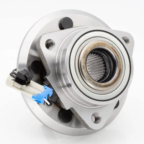 Front Wheel Hub Bearing Assembly Pair 513276 Fits Chevy Captiva Sport 2012-2015 Equinox 2007-2009 Pontiac Torrent Suzuki XL-7 Saturn Vue 2008-2010 Plug And Play Replacement showing close-up view.