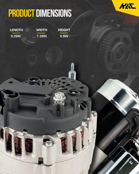 Beefed Up 90 Amp 12V Alternator With CW Rotation And Seven Groove Pulley For Dodge Ram 1500 1994 1996 Ram 2500 1994 1996 side view