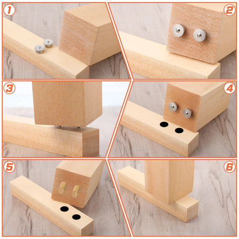 Solid Dowel Pin Centers Drill Hole Tool Set For Woodworking, 12 Pcs Transfer Plugs Marking Wood for Accurate Alignment