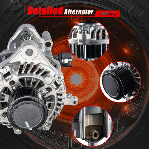 2.4L Honda Accord Alternator Drop-In Replacement 2014 2015 2016 2017 12V 110Amp CW New, Stable Output, OE 31100-5A2-A02