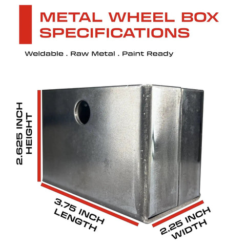 Heavy Duty 3.5 Inch V Groove Sliding Gate Wheels With One And One Quarter Inch Shaft, showing 3.75 inch gate box specifications