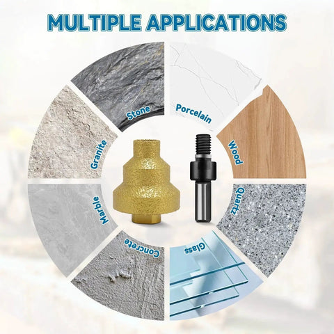 Three Size Diamond Step Drill Bit Set Pro Grade Heavy Duty 20mm 35mm 50mm Diamond Core Drill Bits for marble, tile, concrete applications