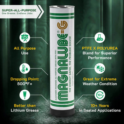 All Purpose PTFE Grease For Mechanics And Heavy Duty Jobs, Waterproof And Corrosion Resistant Lube With Extreme Temperature Range tube