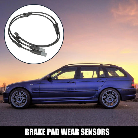 X AUTOHAUX 2-pack black front brake pad wear sensor cables for BMW 330i GT XDrive 2017-2018