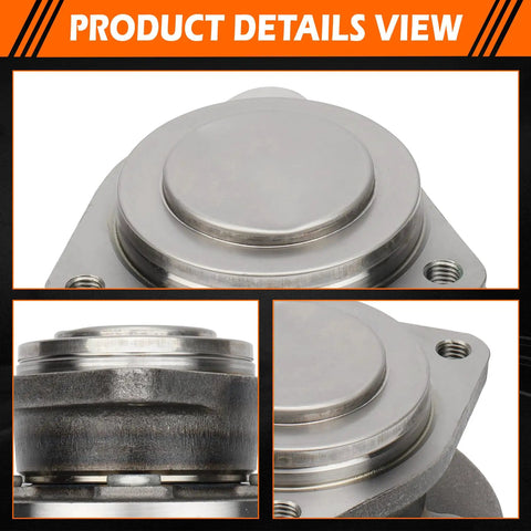 Close-up of front wheel hub and bearing assembly with ABS for 2012-2020 Chrysler 300 and 2012-2014 Dodge Challenger Charger RWD.