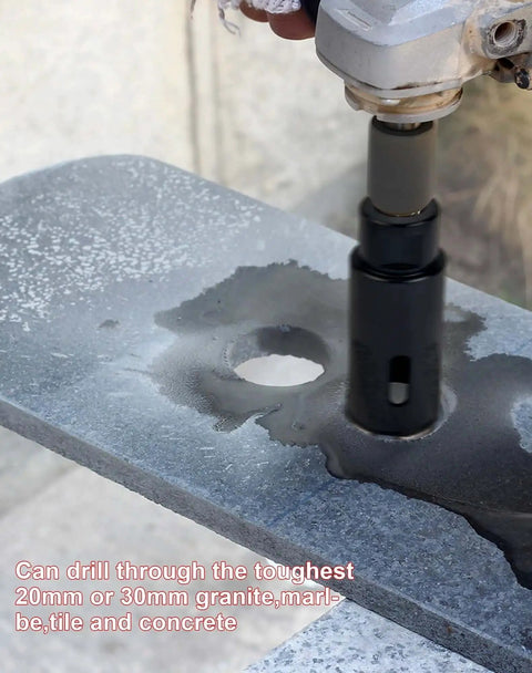 Diamond Core Drill Bit For Dry Drilling 1-3/8 Inch Granite Concrete Marble Stone In Use On Stone Surface