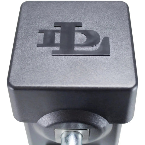 Marine Swivel Tongue Jack For Trailers With Side Wind Handle 2000 Lb Capacity, close-up of the top with logo visible