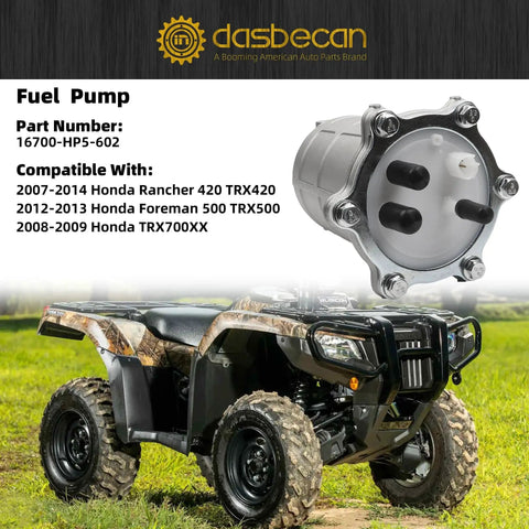 Durable Fuel Pump Replacement For Honda TRX Rancher 420 Foreman 500 ATV Built To Last 2007 2014 Models TRX420 TRX500 TRX700XX Replaces 16700-HP5-602