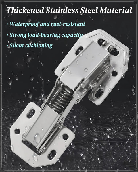 No Cup Hole Needed 4 Pack Soft Close Concealed Cabinet Hinges For Overlay And Inset Doors With Hidden Bridge 90 Degree Opening