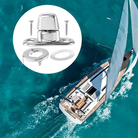 Marine Grade Twist Lock Fasteners Set for Boats Mxxipp 15 Piece Kit With Rustproof Turn Button Eyelets, sailing above ocean
