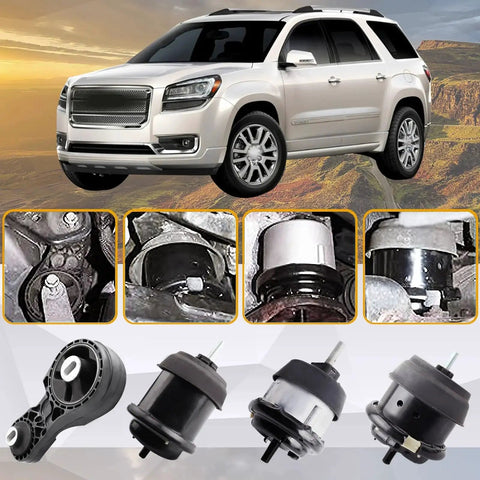 Four Piece Direct Fit Engine And Transmission Mount Kit For 3.6L V6 SUVs Including 2009 To 2017 Chevrolet Traverse, 2009 To 2016 GMC Acadia, Buick Enclave, And Saturn Outlook Replacement Replaces A5458 A5549 A5548 A5444