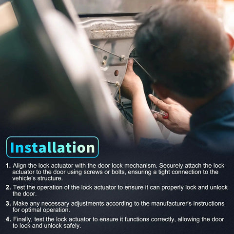 Installation guide for Rear Left Driver Side Power Door Lock Actuator Motor Door Latch Assembly For Chevrolet HHR 2008 2011