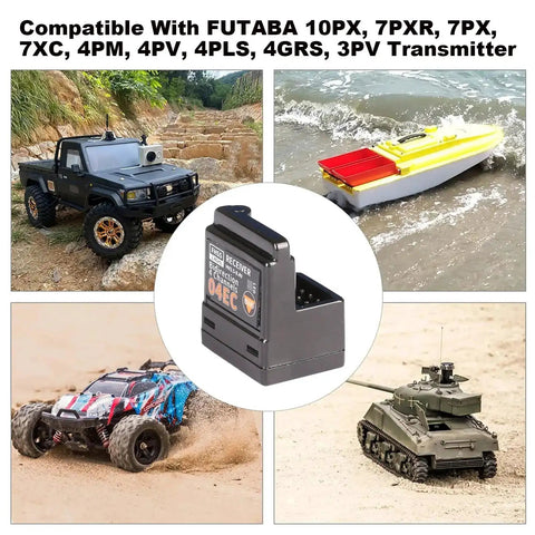 2.4GHz RC Receiver 4CH SBUS2 With 8.4V High Voltage Internal Antenna for RC cars, trucks, rock crawlers, and boats
