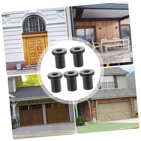 5 Pack Barn Door Track Spacers For Sliding Barn Door Hardware Adjustable Wall Mount Spacers shown with various door setups