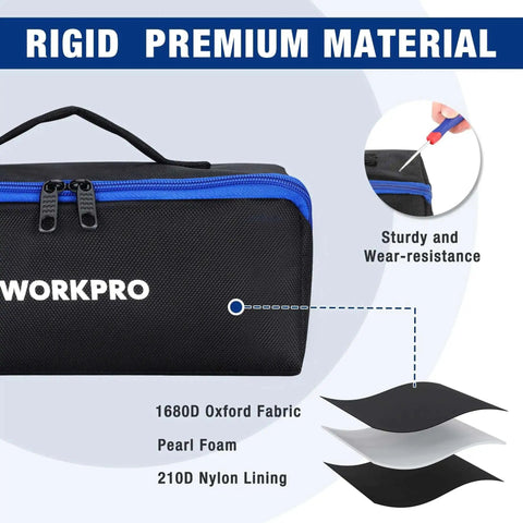Heavy Duty 10 Inch Tool Bag With Zipper Wide Mouth Pouch All Purpose Organizer Tote 3 Pack Built Tough From 1680D Oxford Cloth With Dual Zippers For Tools And Parts