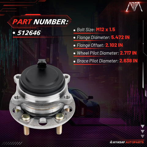 Rear Wheel Bearing And Hub Assembly Compatible With Hyundai Palisade 2020 2023 And Kia Sorento 2016 2020 And Kia Telluride 2020 2023 Fwd Easy Install Durable Wheel Hub Bearing Kit
