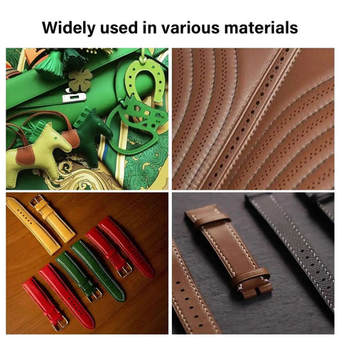 Eight Size Oval Leather Hole Punch Set 2x4mm To 6x10mm Made From Carbon Steel illustrations for belts and leather crafting