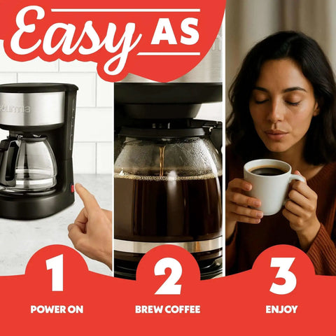 Five Cup Coffee Maker With One Touch Brew Pause And Serve Function Keeps Warm As You Sip Stainless Steel Accents