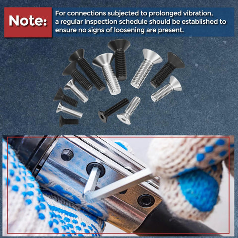 Flat Head Socket Cap Screws Set 25 Pieces Size 8-32 Half Inch Long Heavy Duty 18-8 Stainless Steel Countersunk Bolts in use.