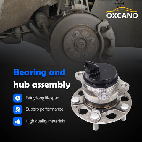 Rear Wheel Bearing And Hub Assembly With ABS For Hyundai Elantra 2017 2020 And Kona 2018 2022 5 Lug, Speed Sensor Included