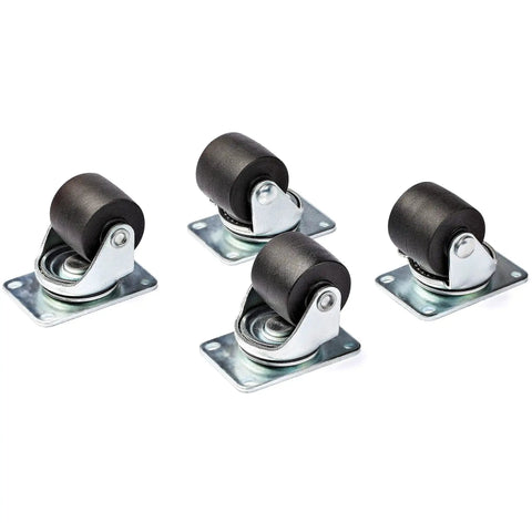 Heavy Duty 2 Inch Universal Swivel Casters Set For 4 Post Server Racks And Cabinets, M6 Bolt Pattern 45x75mm, 4 Pack, Steel And Plastic Wheels.