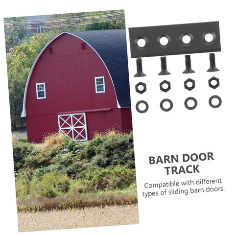 Barn Door Hardware Track Connector Set With Flat Mending Plate Easy To Install Durable Rail Joint Bracket for sliding barn doors