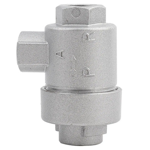 Quick Exhaust Valve For Pneumatic Systems, One Quarter Inch BSPT Threaded Aluminum, side view of one-way air release valve