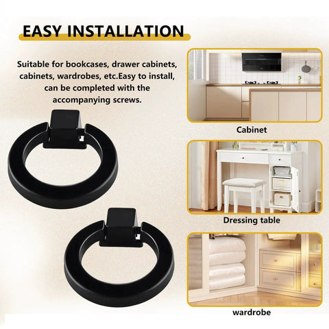 Ring Puls Matte Black Aluminum Ring Pulls 8 Pack Heavy Duty Sing...
