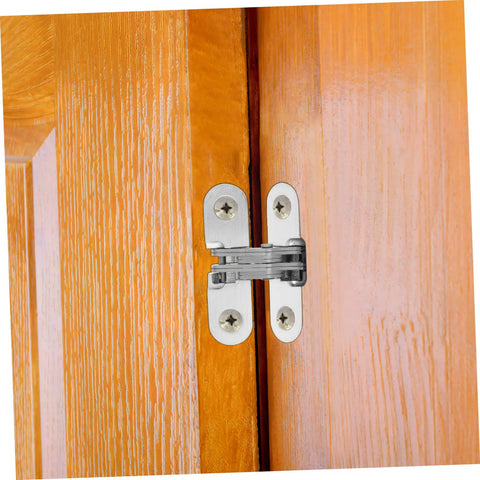 Invisible Folding Door Hinge Kit For Secret Doors Easy To Install Cross Hidden Hinges on wooden door