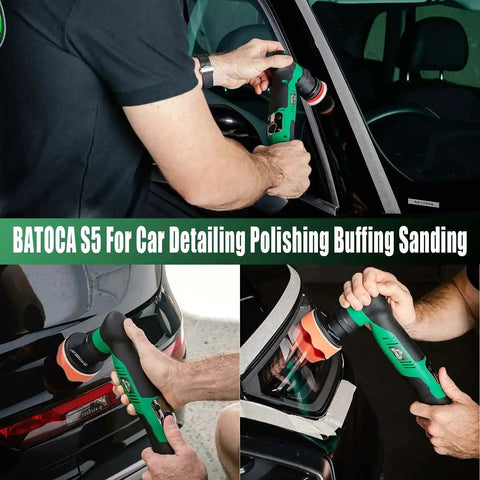 Cordless Car Buffer Polisher Kit With Dual Action And Rotary Modes, 1 Inch And 3 Inch Heads For Car Detailing And Boats